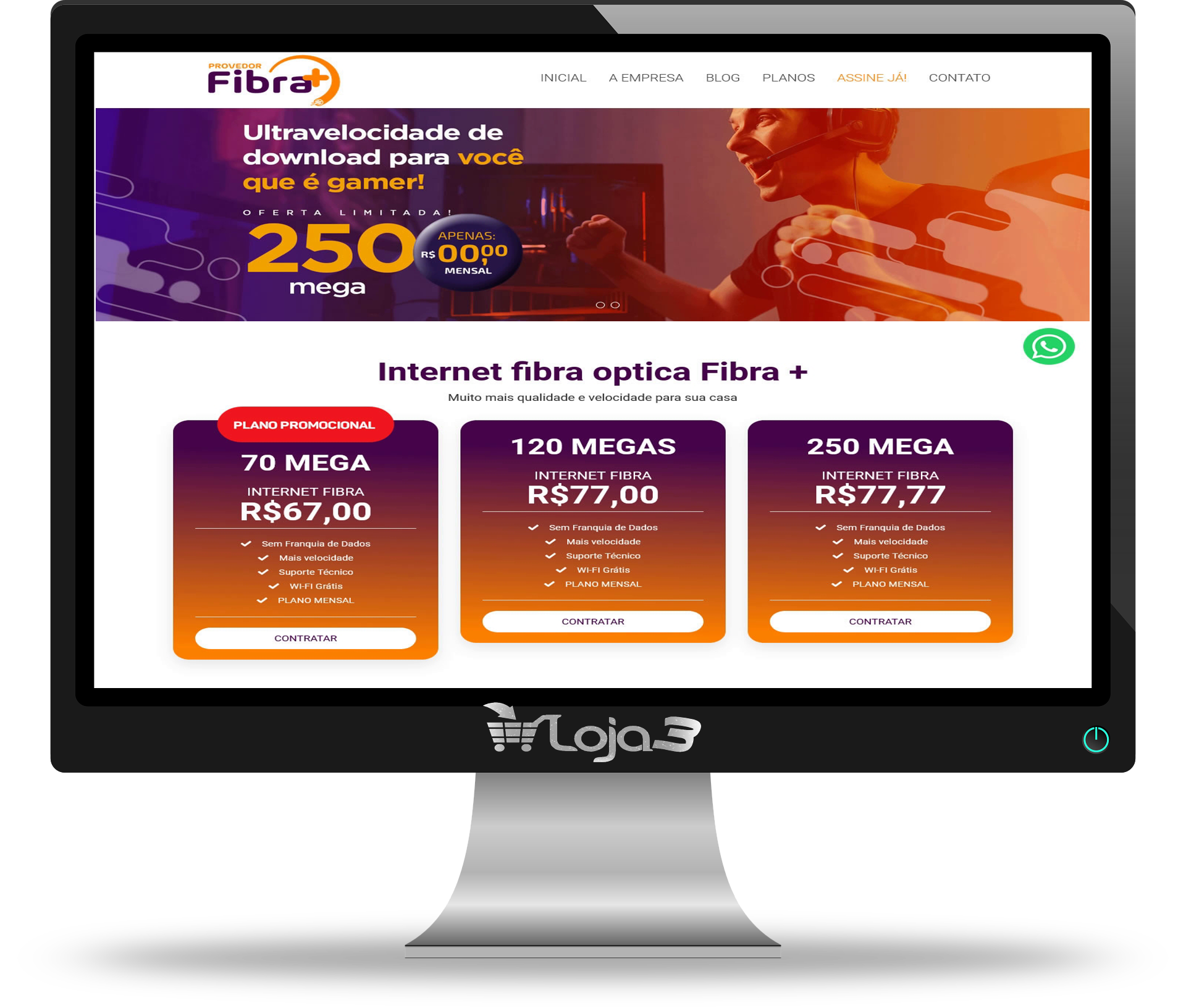Site para Provedores de Internet 100% responsivo em PHP com Painel Administrativo 2025
