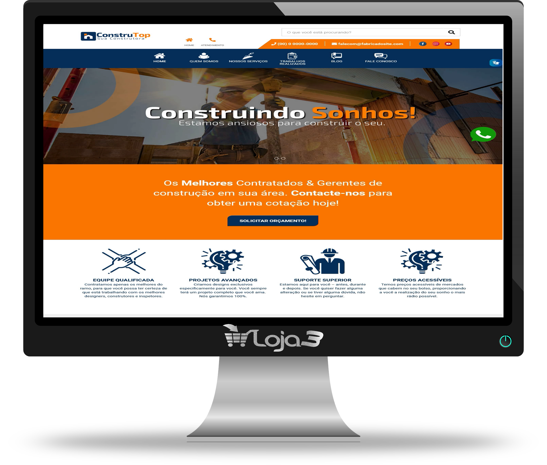 Script Site Pronto para Construtora em PHP com Painel Administrador 2025
