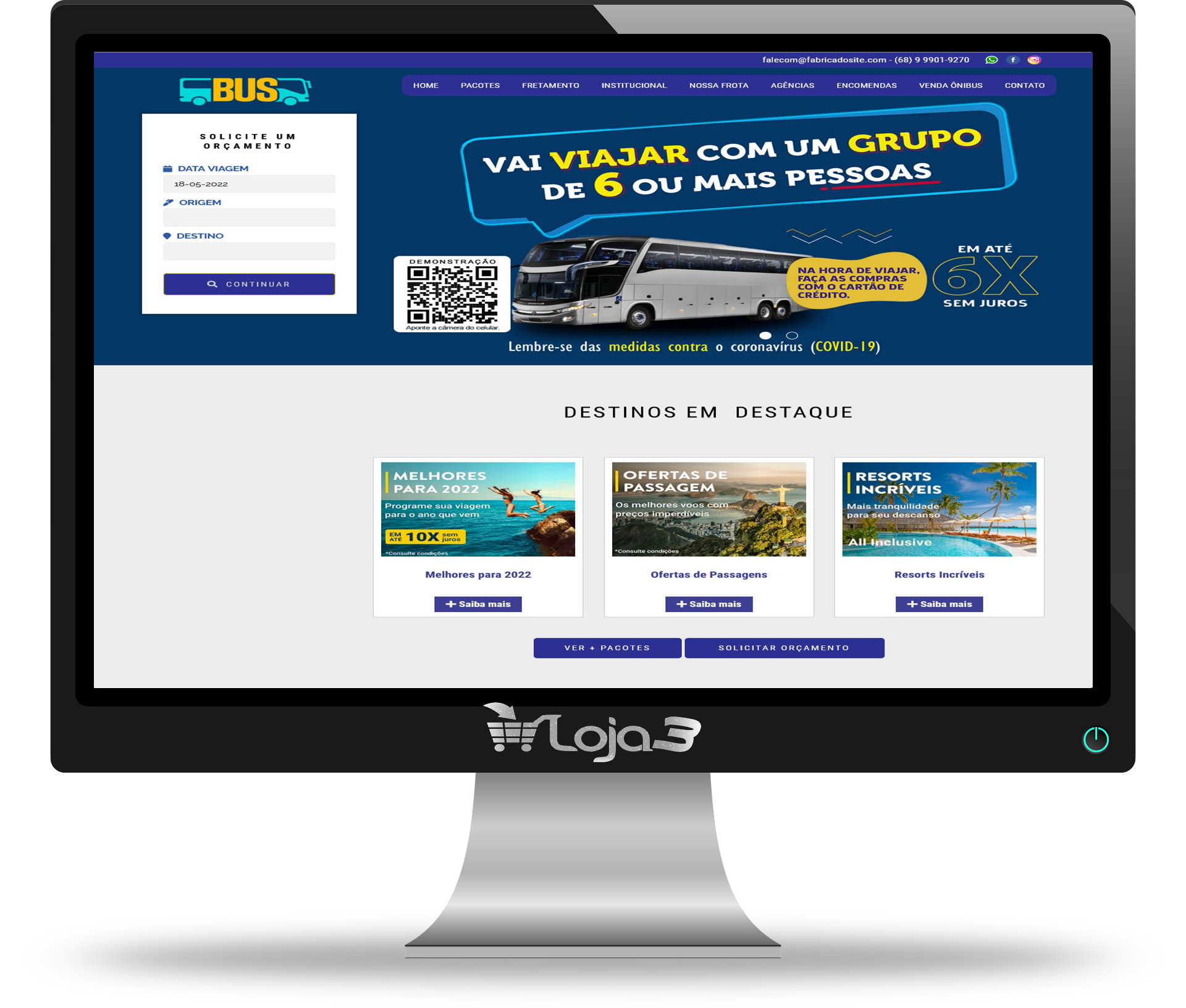 Script Site para Transportes e Agências de Viagens 100% responsivo 2025
